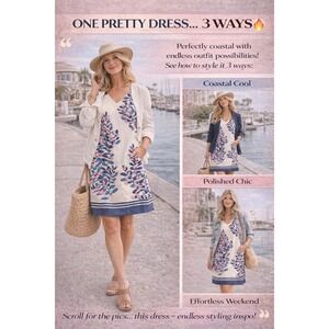 Taylor Womens Pink Blue Botanical Leaf Print V-Neck Cutout Back Shift Dress 8